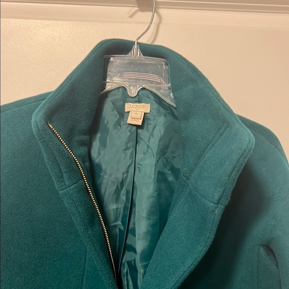 J Crew Green Trench Coat - Picture 6 of 6